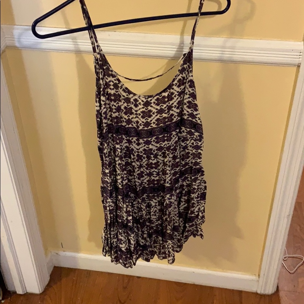 Boho open back mini dress